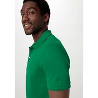 hessnatur Herren Zwirn Polo Shirt Regular aus Bio-Baumwolle - grün - Größe 52 von hessnatur