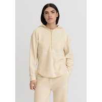 hessnatur Loungewear Fleece Hoodie Relaxed ACTIVE LIGHT aus Bio-Baumwolle - natur - Größe M von hessnatur