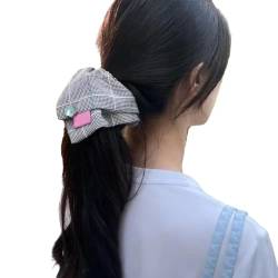 Bandana-Haargummis für Damen, elastische Haarbänder, ästhetische Plaids, Haargummi, Pferdeschwanz, Haargummi, Haargummi, Haargummis von hgnxa