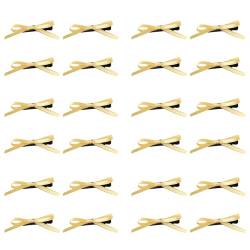 Elegante Haarspangen mit Schleife, französischer Haarspange, süßer Entenschnabel, seitliche Nadel, rutschfeste Zöpfe, Clip für Haar, 24 Stück Schleifen-Haarspangen von hgnxa