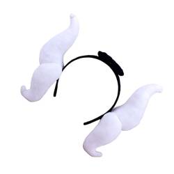 Haarreifen für Dienstmädchen, weißes Horn, Bühnenhaarband, Cartoon-Kopfbedeckung, Dienstmädchen-Haarband, Stirnbänder für Kinder von hgnxa