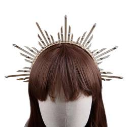 Stirnband für Damen, Tiaras, elegantes Haarband, Barock-Kopfbedeckung, Hochzeit, Kopfschmuck, Party-Stirnband von hgnxa