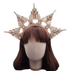 Stirnband für Damen, Tiaras, elegantes Haarband, Barock-Kopfbedeckung, Hochzeit, Kopfschmuck, Party-Stirnband von hgnxa