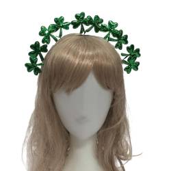 hgnxa Grünes Glitzerkleeblatt Kobold-Kopfbedeckung für Patricks-Tag, Geschenk, Party, Stirnband, Urlaub, irischer Kopfschmuck von hgnxa