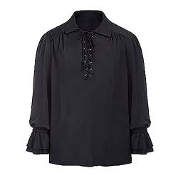 hhsbeauty Herren frühling und Herbst Mode Freizeit Langarm Shirt top Bluse Armbanduhr Herren Stabil (Black, M) von hhsbeauty