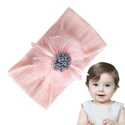 Neugeborenen Blumen Stirnbänder, Niedlicher 3D-Sonnenblumen-Haarschmuck für Neugeborene, Weiche elastische Netzbänder, Haarschmuck mit niedlichen Blumenmustern für Neugeborene Higyee von higyee
