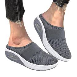 higyee Orthopädische Damenschuhe | Orthopädische Wanderschuhe Sneaker für Damen | Atmungsaktive und Bequeme Schuhe Sandalen mit Mesh-Slip-On-Design von higyee