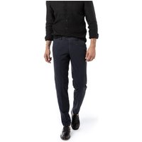 HILTL Herren Hose blau Baumwolle kariert Slim Fit von hiltl