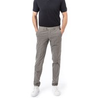 HILTL Herren Hose grau Baumwolle kariert Slim Fit von hiltl