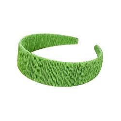 Hogoo Modisches Stroh-Stirnband, Haar-Accessoires, Bast-Wickelung, breites Haarband für Frauen und Mädchen, böhmischer Strand, Urlaub, Sommer (grün) von hogoo
