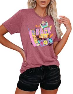 80s Baby 90s Made Me Shirt Damen Vintage Batik 90er Jahre Shirts Lässiges Retro 80er Jahre Nostalgie Shirt Oberteile von hohololo