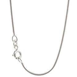 1,1 mm 925 Sterlingsilber massive Silberkette Schlangenkette 38/40/42/45/50 cm - elegante Silberkette Damen Juwelier Qualität - Made in Germany, Kettenlänge:38 cm von hoplo holzenplotz