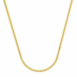 hoplo holzenplotz 1,1 mm 585-14 Karat Gold massive Goldkette Panzerkette 36/38/42/45/50/55/60 cm - elegante Goldkette Damen Juwelier Qualität - Made in Germany, Kettenlänge:60 cm von hoplo holzenplotz