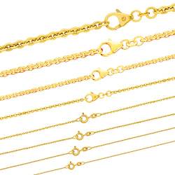 hoplo holzenplotz Ankerkette rund Halskette 585-14 Karat Gold Auswahl, Länge:38 cm, Kette-Breite:1.5 mm von hoplo holzenplotz