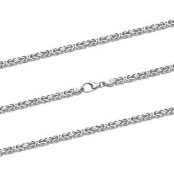 hoplo holzenplotz Königskette Halskette oder Armband Breite 3,0 mm - massiv 925 Sterlingsilber Auswahl, Kettenlänge:19 cm Armkette von hoplo holzenplotz