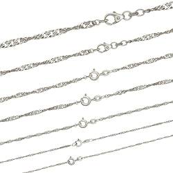 hoplo holzenplotz Massive edle Singapurkette Silber Halskette echt 925 Sterlingsilber, Breite:3.4 mm, Länge:19 cm von hoplo holzenplotz