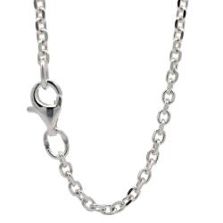 hoplo holzenplotz Silberkette Ankerkette diamantiert Halskette 2,0 mm massiv 925 Silber, Kettenlänge:45 cm von hoplo holzenplotz