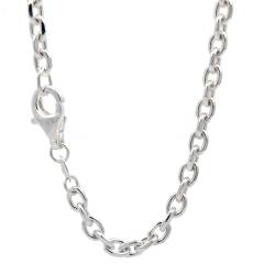 hoplo holzenplotz Silberkette Ankerkette diamantiert Halskette 3,0 mm massiv 925 Silber, Kettenlänge:45 cm von hoplo holzenplotz