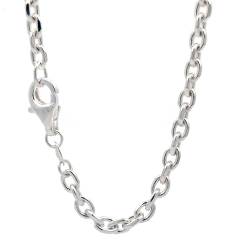 hoplo holzenplotz Silberkette Ankerkette diamantiert Halskette 3,0 mm massiv 925 Silber, Kettenlänge:50 cm von hoplo holzenplotz