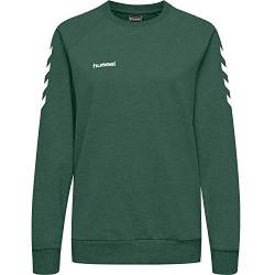 Hummel Damen Pullover Go Cotton Sweatshirt Woman 203507 Evergreen S von hummel