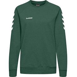 Hummel Damen Pullover Go Cotton Sweatshirt Woman 203507 Evergreen XL von hummel