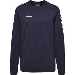 Hummel Damen Pullover Go Cotton Sweatshirt Woman 203507 Marine M von hummel