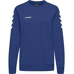 Hummel Damen Pullover Go Cotton Sweatshirt Woman 203507 True Blue L von hummel