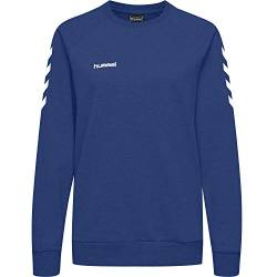 Hummel Damen Pullover Go Cotton Sweatshirt Woman 203507 True Blue XL von hummel