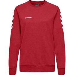 Hummel Damen Pullover Go Cotton Sweatshirt Woman 203507 True Red XL von hummel