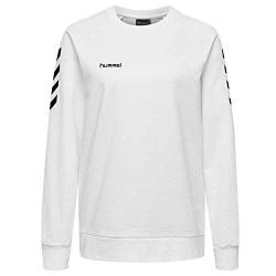 Hummel Damen Pullover Go Cotton Sweatshirt Woman 203507 White L von hummel