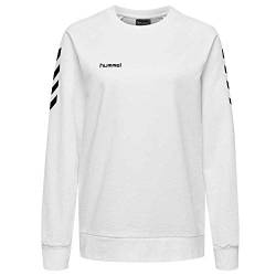 Hummel Damen Pullover Go Cotton Sweatshirt Woman 203507 White XL von hummel