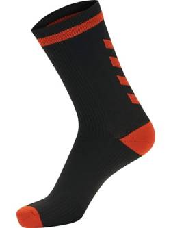 Hummel Sportsocken Elite Indoor Sock Low 204043 Black/Red 46-48 von hummel