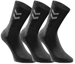 hummel 16 Paar Sportsocken Freizeitsocken für Damen und Herren - Black - Gr. 36-40 von hummel