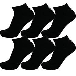 hummel 6 Paar Sneaker Socken Damen & Herren Größen 36-48 Sport & Freizeit (schwarz (2001), 36-40 (10)) von hummel