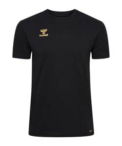 hummel E24C LTD Cotton Tee Black/Gold - L von hummel