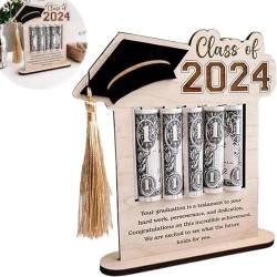 huoxi Abschluss Geldhalter, Kreative 2024 Abschlussgeschenk Abschluss-Geldbörse aus Holz, Geldbörse passend für die Abschlusssaison (C) von huoxi