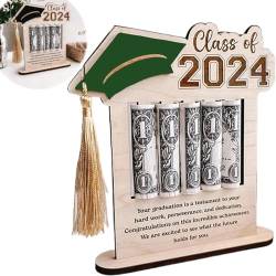 huoxi Abschluss Geldhalter, Kreative 2024 Abschlussgeschenk Abschluss-Geldbörse aus Holz, Geldbörse passend für die Abschlusssaison (G) von huoxi