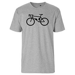 Huuraa Herren T-Shirt Bike Fahrrad Bio Baumwolle Fairtrade Oberteil Größe XL mit Motiv für alle Biker Geschenk Idee für Freunde und Familie von Huuraa