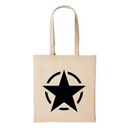 huuraa Jutebeutel US Army USA Amerika Stern Star Geschenk Idee für Damen und Herren Tasche Baumwolle für Freunde und Familie von huuraa