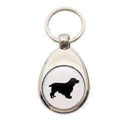 huuraa Schlüsselanhänger English Cocker Spaniel Silhouette Anhänger Größe Metall mit Motiv für Hundefreunde Geschenk Idee für Freunde und Familie von huuraa