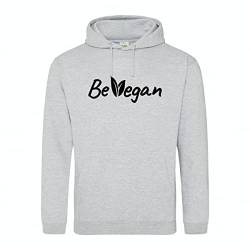 huuraa Unisex Hoodie Be Vegan Blätter Pullover Vegan Größe S mit Motiv für alle Veganer:innen Geschenk Idee für Freunde und Familie von huuraa