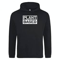 huuraa Unisex Hoodie Plant Based Modern Pullover Vegan Größe XL mit Motiv für alle Veganer:innen Geschenk Idee für Freunde und Familie von huuraa