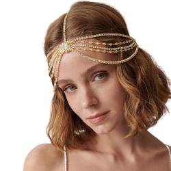 Boho-Stirnband für Damen, mehrlagig, Party, Brautparty, Hochzeit, Kopfbedeckung, Sommer, Strand, Party, modisches Stirnband von huwvqci