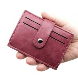 huwvqci Herren-Geldbörse Bank Kredit-ID-Kartenhalter Wasserdichtes PU-Leder Multi-Slot Fashion Card Case-Geldbörsen-Clutch Bag mit Buckle Pocket von huwvqci