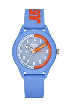 hype Unisex Kinder Armbanduhr Blaues Silikonarmband mit Time Teacher-Zifferblatt von hype