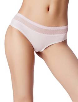 iB-iP Damen Brasilianischer Unterwäsche Sexy Spitzen Tiefbund Tanga Slip Unterhose, Größe: 40, Hellrosa von iB-iP