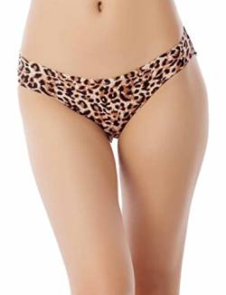 iB-iP Damen Durchsichtig Leoparden Baumwolle Tiefbund Panty Bikini Slip Höschen, Größe: 36, Leopard von iB-iP