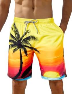 iCKER Herren Shorts Badehose Badeshorts Strand Shorts Beach Shorts Board Shorts Schnelltrocknend für Sommer von iCKER