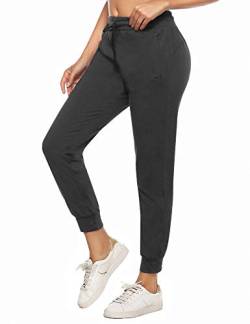 iClosam Damen Sporthose High Waist Freizeit Elastischer Bund Jogginghose mit Taschen von iClosam