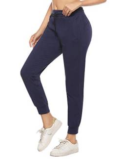 iClosam Damen Sporthose High Waist Freizeit Elastischer Bund Jogginghose mit Taschen von iClosam